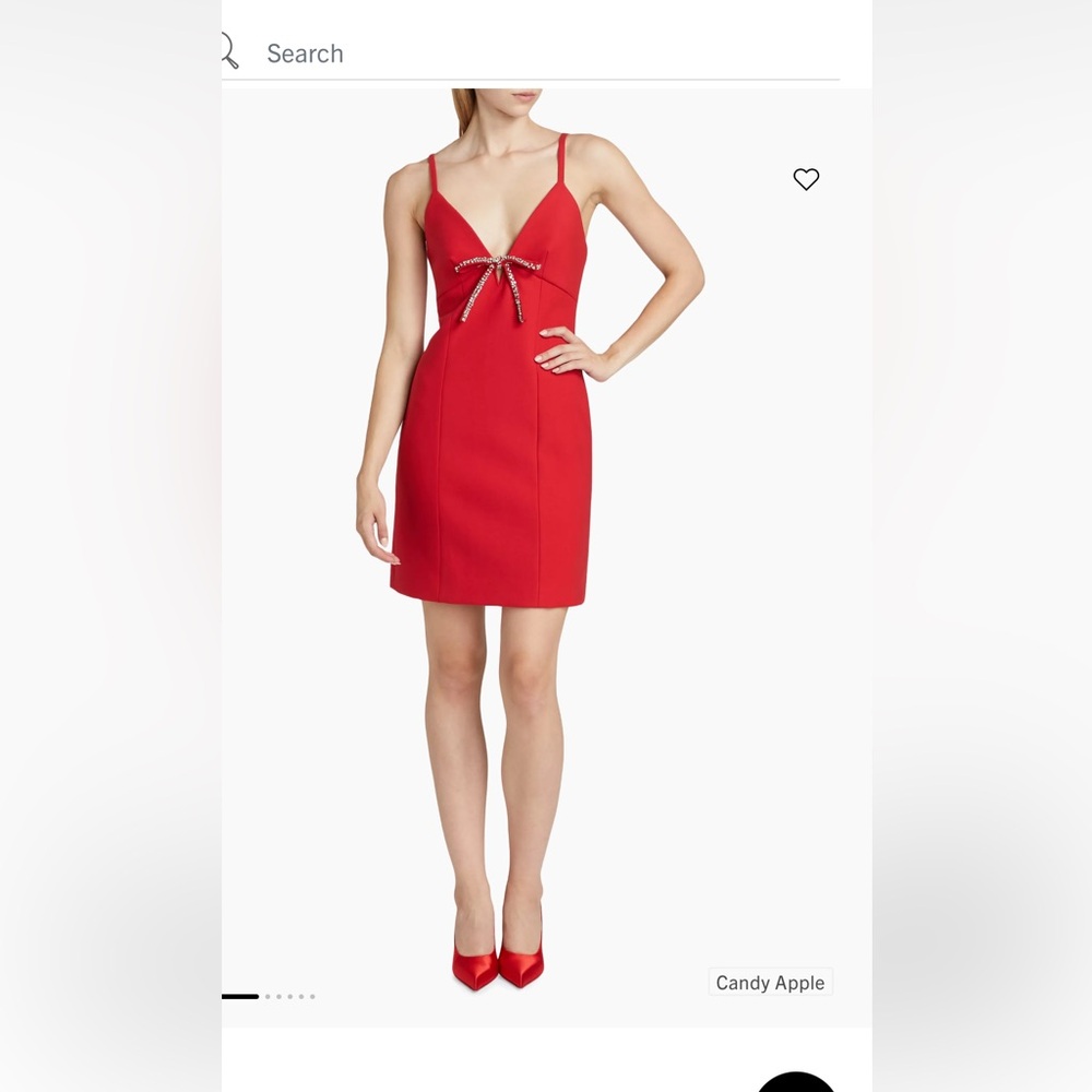 Cinq a Sept Red Ruffled Tie Front Mini Dress size 4